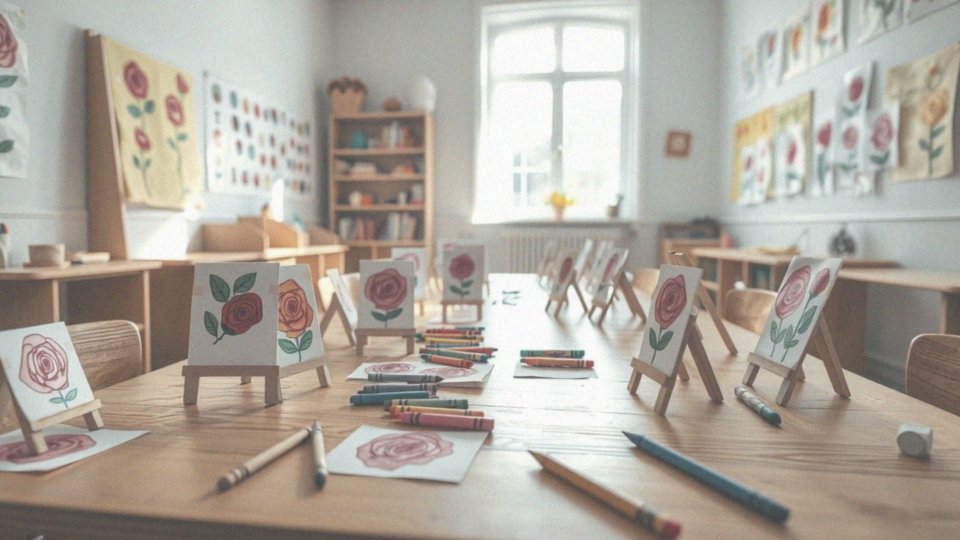 Czy dzieci mogą dzielić się swoimi rysunkami róży?